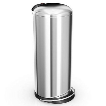 Ведро из нержавеющей стали с подъёмной крышкой 30 литров Хром, 9016 фото  в интернет-магазине Санкомп