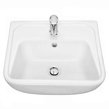 Умывальник медицинский керамика с отверстием под смеситель с переливом 420х450х200 мм фото  в интернет-магазине Санкомп