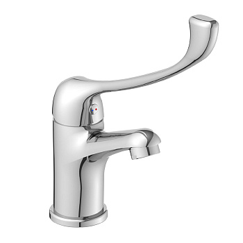 Смеситель ЛОКТЕВОЙ (ХИРУРГИЧЕСКИЙ) для раковины, (К35), с литым изливом 9/8 см, ШПИЛЬКА  фото  в интернет-магазине Санкомп