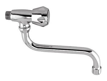 Кран настенный моно 1/2" фото  в интернет-магазине Санкомп