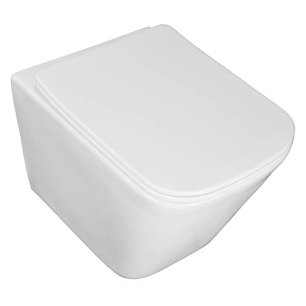 Унитаз подвесной БЕЗОБОДКОВЫЙ (480х350х363) С СИДЕНЬЕМ МИКРОЛИФТ 22011 фото  в интернет-магазине Санкомп