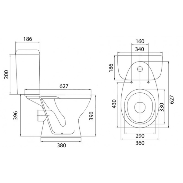 Унитаз-компакт керамика горизонтальный выпуск (625х360х770) СЕНСОРНЫЙ, сиденье, 16454  фото  в интернет-магазине Санкомп