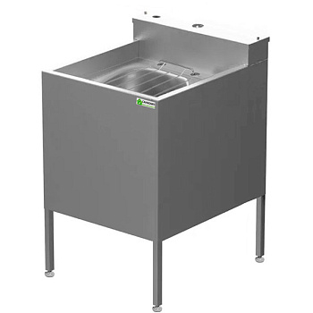 Видуар консольный из нержавеющей стали AISI 304 c бачком, выпуск 100 мм, 20733  фото в интернет-магазине СанКомп www.sancomp.ru