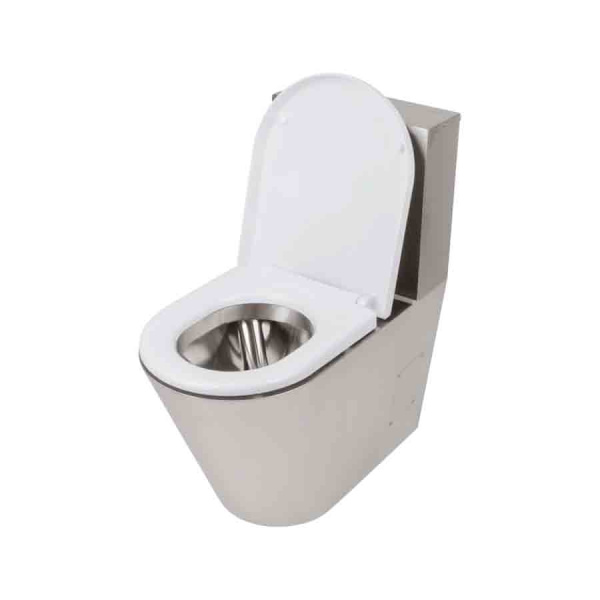 Унитаз-компакт НЕРЖАВЕЙКА,620х370х680 мм, горизонтальный 100, сидение дюропласт, подача снизу, 25893 фото  в интернет-магазине Санкомп