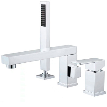 Смеситель на борт ванны ОДНОРЫЧАЖНЫЙ излив литой, лейка 1 режим, 26011 фото  в интернет-магазине Санкомп