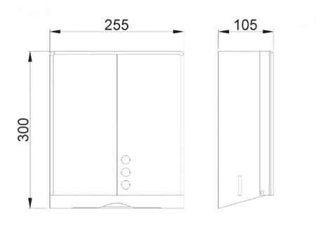 Диспенсер для бумажных полотенец из нержавеющей стали Черный, 23735 фото  в интернет-магазине Санкомп