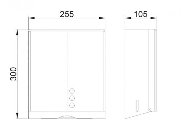 Диспенсер для бумажных полотенец из нержавеющей стали Черный, 23735 фото  в интернет-магазине Санкомп
