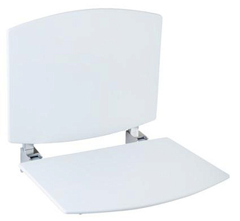 Сидение настенное складное со спинкой из нейлона 21818 фото  в интернет-магазине Санкомп