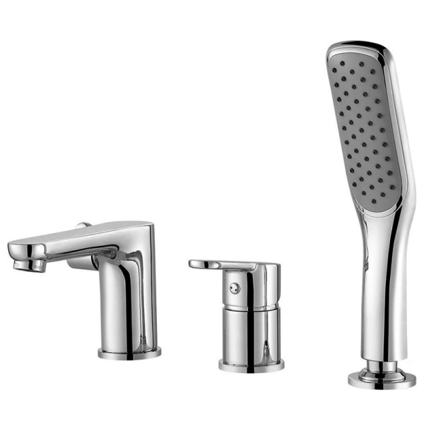 Смеситель на борт ванны ОДНОРЫЧАЖНЫЙ излив литой, лейка 1 режим, 24630 фото  в интернет-магазине Санкомп