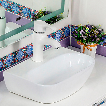 Умывальник детский накладная с отверстием под смеситель подвесной (280х420х120), 24261 фото  в интернет-магазине Санкомп