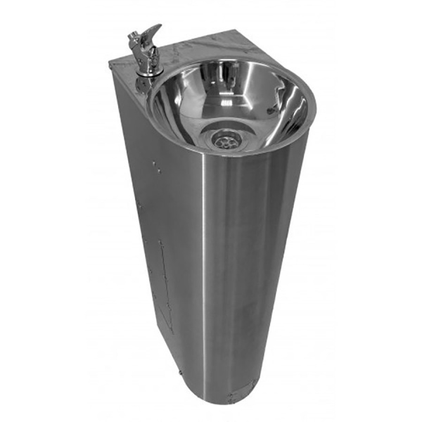 Фонтанчик питьевой кнопочный напольный 1 чаша Х/В, С/Ф, Б/УФ, Б/Г, Б/ТО, AISI 304, 240х310х900 24751 фото  в интернет-магазине Санкомп