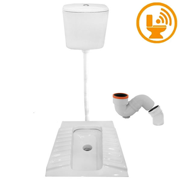 Чаша Генуя КЕРАМИКА УСИЛЕННАЯ с СЕНСОРНЫМ бачок средний КЕРАМИКА сифон УНИВЕРСАЛЬНЫЙ, 17011 фото  в интернет-магазине Санкомп