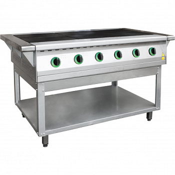 Плита электрическая 1265(1475)х850х860(880) мм (18 кВт) кол-во конфорок 6, 22909 фото  в интернет-магазине Санкомп