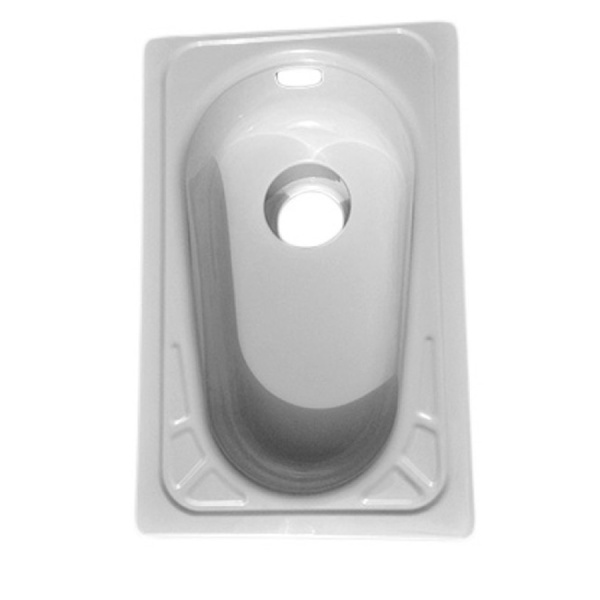 Чаша ГЕНУЯ стальная со смещенным выпуском без арматуры (340х535х264), 2369 фото  в интернет-магазине Санкомп