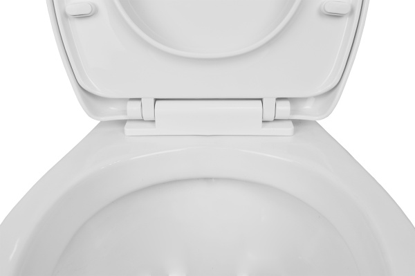 Унитаз подвесной БЕЗОБОДКОВЫЙ (370х400х550) С СИДЕНЬЕМ МИКРОЛИФТ, БЕЛЫЙ 22596  фото  в интернет-магазине Санкомп