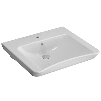 Умывальник медицинский керамика с отверстием под смеситель с переливом 600х545х165, 26167 фото  в интернет-магазине Санкомп