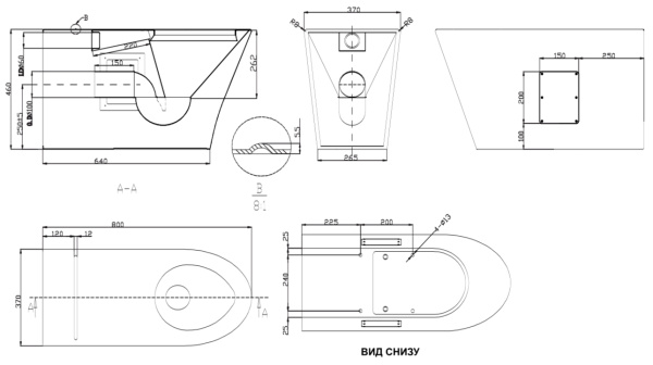 Унитаз для инвалидов МГН напольный АНТИВАНДАЛЬНЫЙ С ВЫСОКИМ БАЧКОМ фото  в интернет-магазине Санкомп