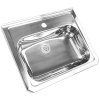 Раковина из нержавеющей стали настенная 408х500х165 мм, 03627 фото  в интернет-магазине Санкомп