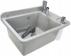 Раковина настенная пластиковая 345х505х185 мм Серая со смесителем и дозатором фото  в интернет-магазине Санкомп