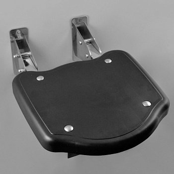 Сиденье для душа настенное откидное Черное, 23329 фото  в интернет-магазине Санкомп