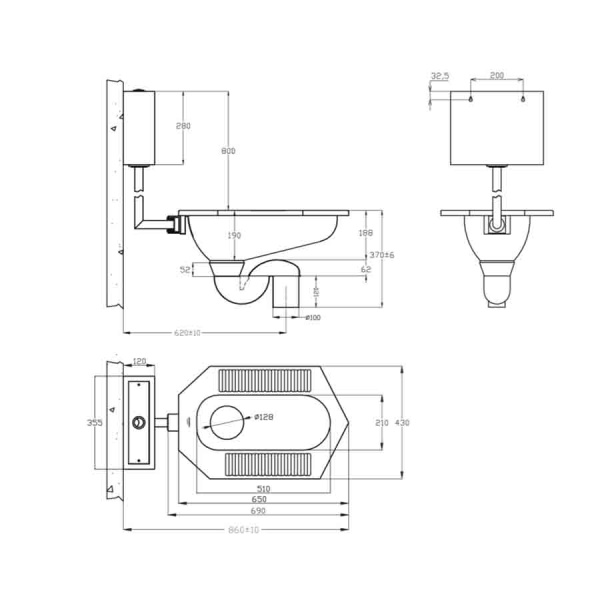 Чаша Генуя из нержавейки омывание со всех сторон 430х690х370 с бачком и вертикальным сифоном, 04479 фото  в интернет-магазине Санкомп