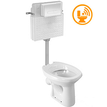 Унитаз педальный со встроенным бачком выпуск косой смыв сенсор, 26923 фото  в интернет-магазине Санкомп