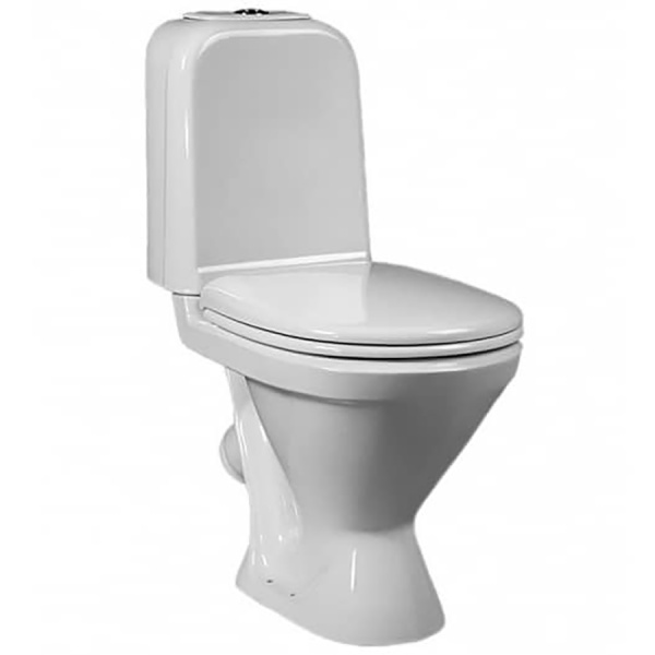 Унитаз компакт керамика косой выпуск (640х350х805) 1-х режимная арматура, сидение ПП микролифт, 798  фото  в интернет-магазине Санкомп