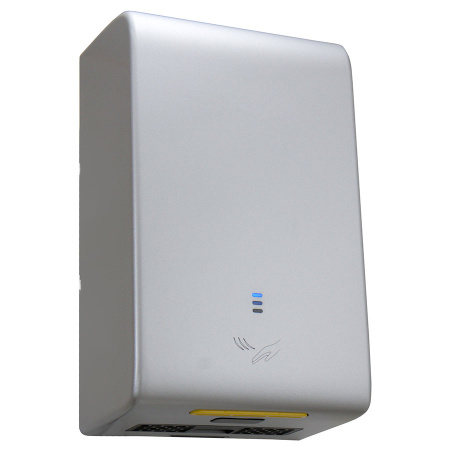 Сушилка для рук настенная ВЫСОКОСКОРОСТНАЯ (10-15 сек) 800 Вт 30-45°С ABS-пластик, CЕРЕБРО, 27068 фото  в интернет-магазине Санкомп