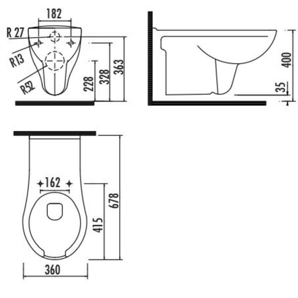 Унитаз для инвалидов подвесной (680х360х365) С СИДЕНИЕМ Микролифт, 11405 фото  в интернет-магазине Санкомп