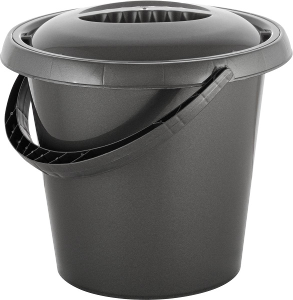 Ведро пластиковое 10 литров с крышкой Бордо, 20815 фото  в интернет-магазине Санкомп