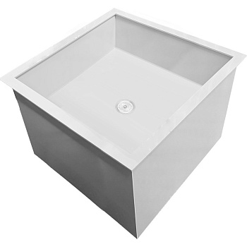 Ванна ножная 800х800х400 мм с бортиком, 25731 фото  в интернет-магазине Санкомп