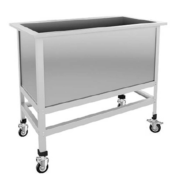 Ванна для замачивания AISI430 сварная 1 секция ПЕРЕДВИЖНАЯ глубина 350 мм, Б/О, 1500х700х600, 25963 фото  в интернет-магазине Санкомп