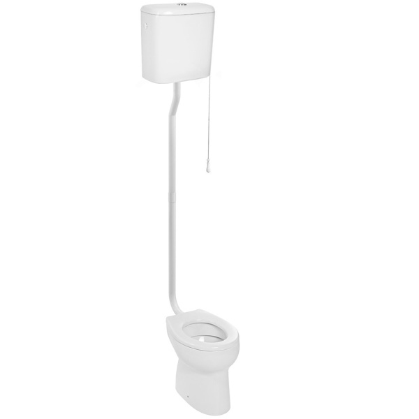 Унитаз детский с ВЫСОКИМ БАЧКОМ ГОРИЗОНТАЛЬНЫЙ (380х295х350), подводка СНИЗУ, ЦЕПОЧКА, А/Б, 13717 фото  в интернет-магазине Санкомп