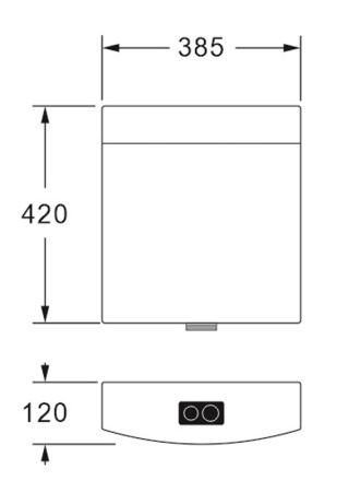 БАЧОК пластиковый с соединительной трубой 385х120х420 мм фото арт.20598