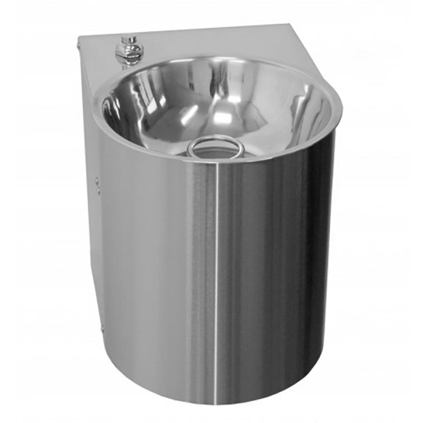 Фонтанчик питьевой кнопочный подвесной 1 чаша Х/В, Б/Ф, Б/УФ, Б/Г, Б/ТО, AISI 304, 250х317х280 26568 фото  в интернет-магазине Санкомп