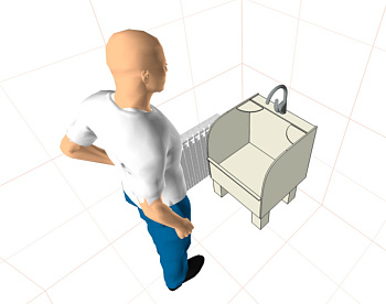 Поддон для уборочного инвентаря 600х600х820 С ЭКРАНОМ полка 100 мм, 20550  фото  в интернет-магазине Санкомп