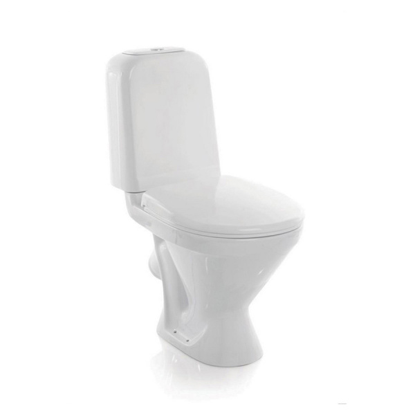 Унитаз компакт керамика косой выпуск (640х350х805) 2-х режимная арматура, сидение ТП Микролифт, 0801 фото  в интернет-магазине Санкомп
