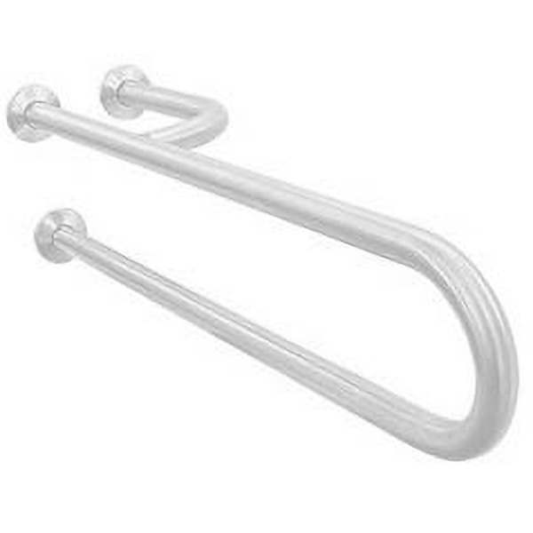 Поручень настенный 3 опоры стальной БЕЛЫЙ 600х230х280, 15875 фото  в интернет-магазине Санкомп