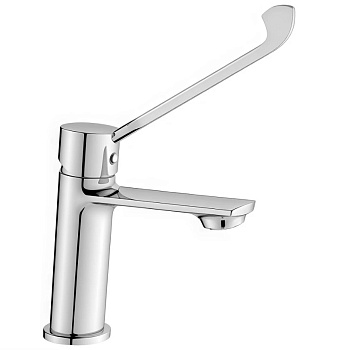 Смеситель ЛОКТЕВОЙ (ХИРУРГИЧЕСКИЙ) для раковины, (К35), с литым изливом 11/9 см, ГАЙКА, 26548 фото  в интернет-магазине Санкомп