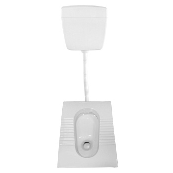 Чаша Генуя КЕРАМИКА НИЗКАЯ с бачком средним ПЛАСТИК ЭКОНОМ сифон встроенный, 20069 фото  в интернет-магазине Санкомп