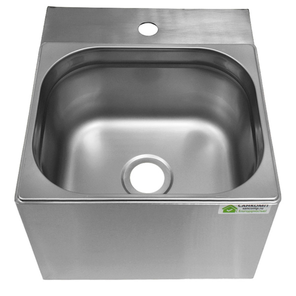 Рукомойник подвесной из нержавеющей стали С/О под смеситель 265х325х152, 18487 фото арт.18487