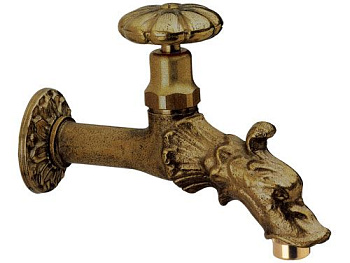 Кран шаровой водоразборный настенный ДЕКОРАТИВНЫЙ 1/2" 20737 фото  в интернет-магазине Санкомп