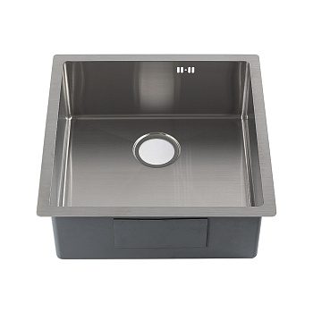 Мойка врезная нержавейка 500х500x200 мм Б/О МАТОВАЯ с сифоном, 20867 фото  в интернет-магазине Санкомп