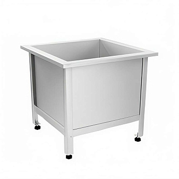 Слив технический из нержавеющей стали 630х630х500-550 мм, 18118 фото  в интернет-магазине Санкомп