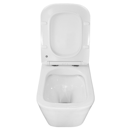 Унитаз подвесной БЕЗОБОДКОВЫЙ (480х350х363) С СИДЕНЬЕМ МИКРОЛИФТ 22011 фото  в интернет-магазине Санкомп