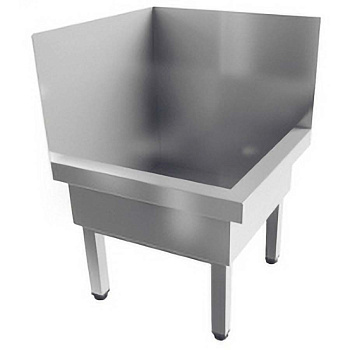 Слив технический напольный 550х550х700 УГЛОВОЙ с экраном AISI 304, 19300 фото  в интернет-магазине Санкомп