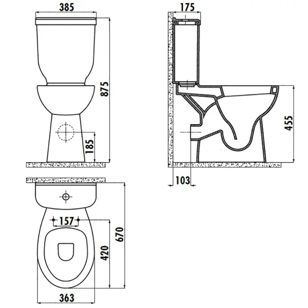 Унитаз-компакт для инвалидов МГН, ГОРИЗОНТАЛЬНЫЙ, 670х385х875, КНОПКА, СИДЕНЬЕ ДП МИКРОЛИФТ, 19142 фото  в интернет-магазине Санкомп