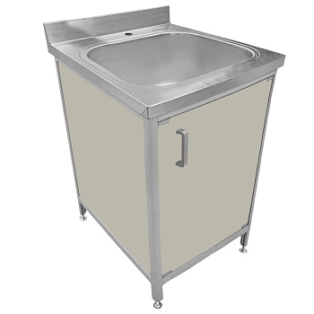 Мойка медицинская с тумбой стенки ПП, 600х600х900 мм, 26855 фото  в интернет-магазине Санкомп