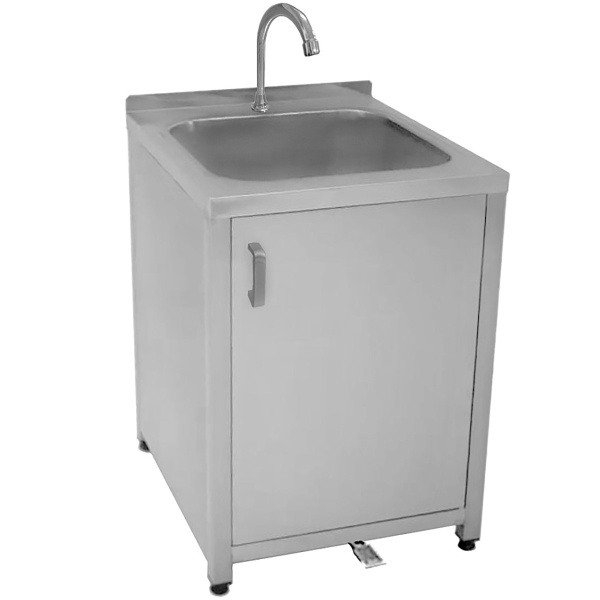 Рукомойник педальный с изливом на тумбе НОЖНОЕ ВКЛЮЧЕНИЕ 600х600х850 мм, 25452 фото арт.25452