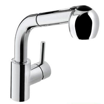 Смеситель настольный высокий с вытяжным душем, 20814 фото  в интернет-магазине Санкомп